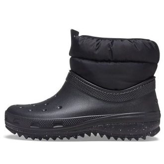 Botas cortas Crocs Classic Neo Puff para mujer, color negro, 207311-001