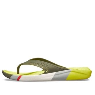 Chanclas Crocs LiteRide Colorblock Flip Amarillo 205625-37P