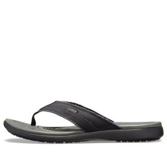 Chanclas de lona Crocs Santa Cruz «Negro Gris Pizarra» 205612-0DD