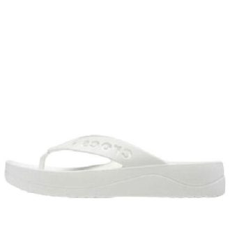 Chanclas de plataforma Crocs Baya para mujer, color blanco, 208395-100