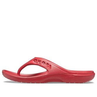 Chanclas planas informales minimalistas Crocs Baya rojas 11999-6EN