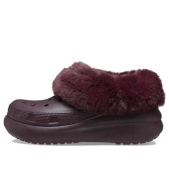Crocs Furever Crush para mujer, color cereza oscuro, 208446-6WD