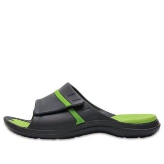 Crocs Modi – Zapatillas informales unisex, color negro y verde, 204144-0A1