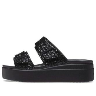 Crocs (mujeres) Brooklyn Croco Shine Buckle «Negro» 209361