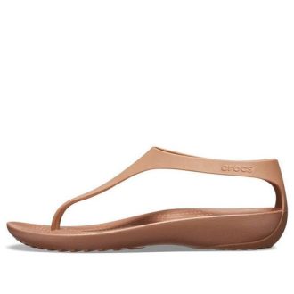 Crocs (mujeres) Serena Flip «Marrón» 205468-860