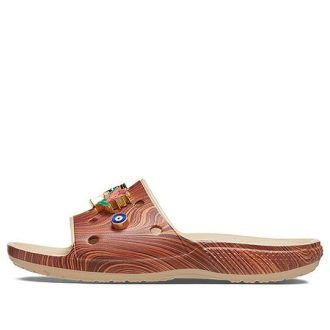 Crocs (mujeres) Talla ZA x Classic Slide «Woodgrain» 208013-90H