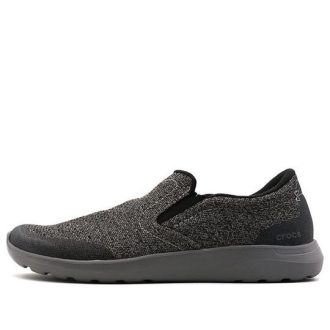 Crocs Outdoor – Zapatillas deportivas ligeras, transpirables, cómodas, informales, color negro y gris (203977-05M)