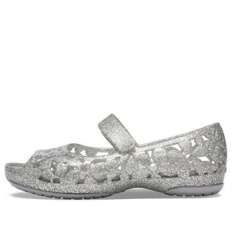 Crocs (PS) Isabella Flower Flat «Plateado» 205461-040
