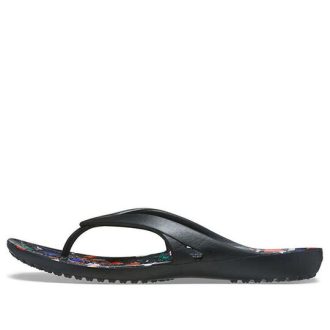 Crocs (WMNS) Kadee 2 Printed Flip Minimalistic Casual Flip-Flops Negro 206866-001