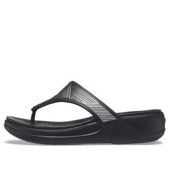 Crocs (WMNS) Monterey Metallic – Zapatillas negras elegantes 206850-001