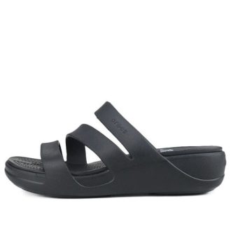 Crocs (WMNS) Monterey Sandalias de cuña con tiras 206304-001