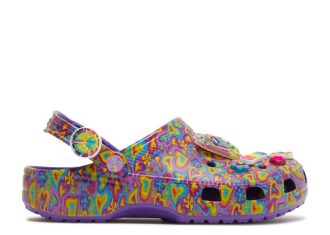 Lisa Frank x Classic Clog «Multicorazones Morados Neón»
