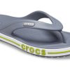 Pantuflas Crocs Bayaband Flip antideslizantes, informales, resistentes al desgaste, color gris y verde, 205393-0A3