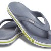 Pantuflas Crocs Bayaband Flip antideslizantes, informales, resistentes al desgaste, color gris y verde, 205393-0A3