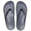 Pantuflas Crocs Bayaband Flip antideslizantes, informales, resistentes al desgaste, color gris y verde, 205393-0A3