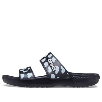Pantuflas Crocs Classic Casual Fashion Unisex Negras y Azules 207680-066