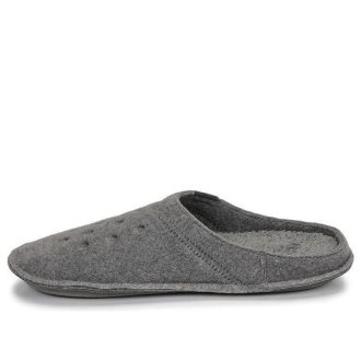 Pantuflas Crocs Classic Casual Thick Stay Warm Unisex Gris 203600-00Q