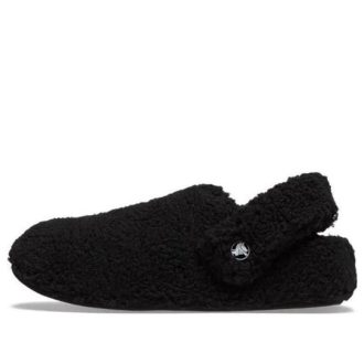 Pantuflas Crocs Classic Cozzzy para mujer, color negro, 209386-001