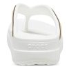 Pantuflas Crocs de suela gruesa para mujer, color blanco y dorado, 206919-100 Pantuflas Crocs de suela gruesa para mujer, color blanco y dorado, 206919-100