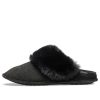 Pantuflas de piel estilo mule Crocs (mujeres) «Negro» 205394-001