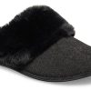 Pantuflas de piel estilo mule Crocs (mujeres) «Negro» 205394-001