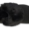Pantuflas de piel estilo mule Crocs (mujeres) «Negro» 205394-001