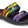 Pantuflas deportivas antideslizantes Crocs Classic, unisex, color negro, 207346-0C4