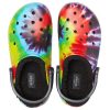 Pantuflas deportivas Crocs Classic Tie Dye para mantener el calor y la comodidad, unisex, moradas y rojas 206341-988