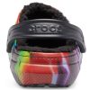 Pantuflas deportivas Crocs Classic Tie Dye para mantener el calor y la comodidad, unisex, moradas y rojas 206341-988