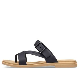 Pantuflas deportivas minimalistas y cómodas Crocs (WMNS) en negro y marrón 206108-00W