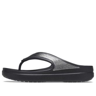 Pantuflas negras de suela gruesa Crocs (WMNS) 206919-001