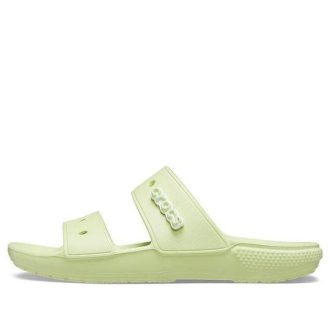 Pantuflas unisex Crocs Classic Clog Cozy en gris y verde 206761-335