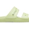 Pantuflas unisex Crocs Classic Clog Cozy en gris y verde 206761-335