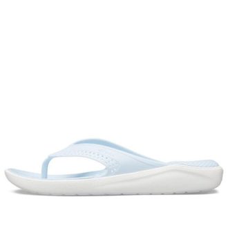 Pantuflas unisex Crocs LiteRide Beach Cozy y elegantes en azul claro 205182-4KA