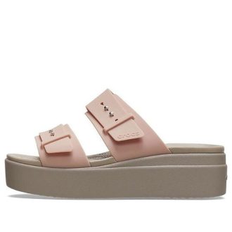 Sandalia Crocs Brooklyn en color rubor pálido (mujeres) «Marrón beige» 207431-6RL