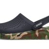 Sandalias clásicas con estampado de zapatos Crocs LiteRide unisex negras 206491-0C4