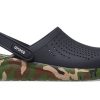 Sandalias clásicas con estampado de zapatos Crocs LiteRide unisex negras 206491-0C4