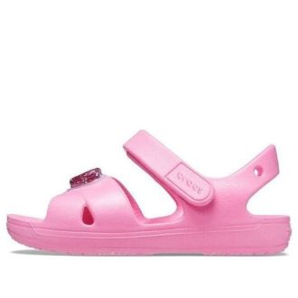 Sandalias clásicas con tiras cruzadas y dijes Crocs (GS) «Rosas» 206947-669