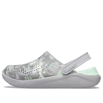 Sandalias con estampado Crocs LiteRide gris y verde 206491-3TO