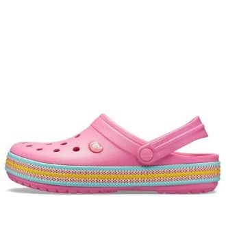 Sandalias Crocband Beach rosas para mujer 205889-669