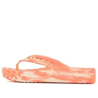 Sandalias Crocs Baya con plataforma para mujer, color naranja, 208462-83F