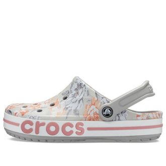 Sandalias Crocs Bayaband Beach con flores en gris claro 206232-0GN