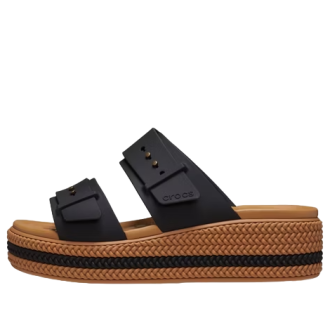 Sandalias Crocs Brooklyn con hebilla tejida «Negro Marrón» 209978-001