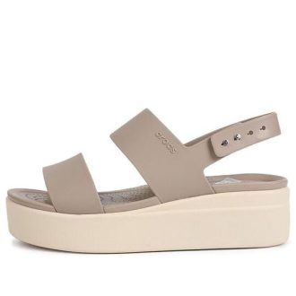 Sandalias Crocs Brooklyn de suela gruesa, color gris, 206453-15W