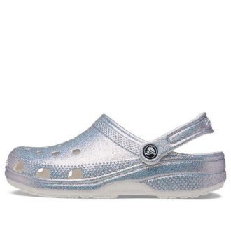 Sandalias Crocs Classic Casual Unisex Metalizadas Plateadas Rosadas 207551-90H