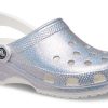 Sandalias Crocs Classic Casual Unisex Metalizadas Plateadas Rosadas 207551-90H