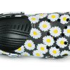 Sandalias Crocs Classic Clo Daisy con estampado completo unisex, color negro, 206375-0ZI