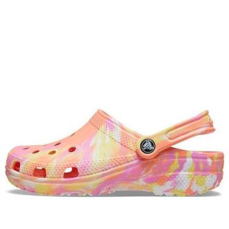 Sandalias Crocs Classic Clog Marble Beach Sports unisex, rojas y multicolores, 206867-83F