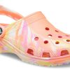 Sandalias Crocs Classic Clog Marble Beach Sports unisex, rojas y multicolores, 206867-83F