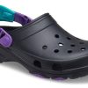 Sandalias Crocs Classic Clog negras y moradas «Black Purple» 206340-09V